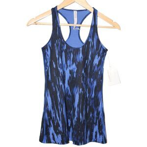 Womens Lululemon Athletica Cool Racerback Tank Top Blue Black Athletic Size 4